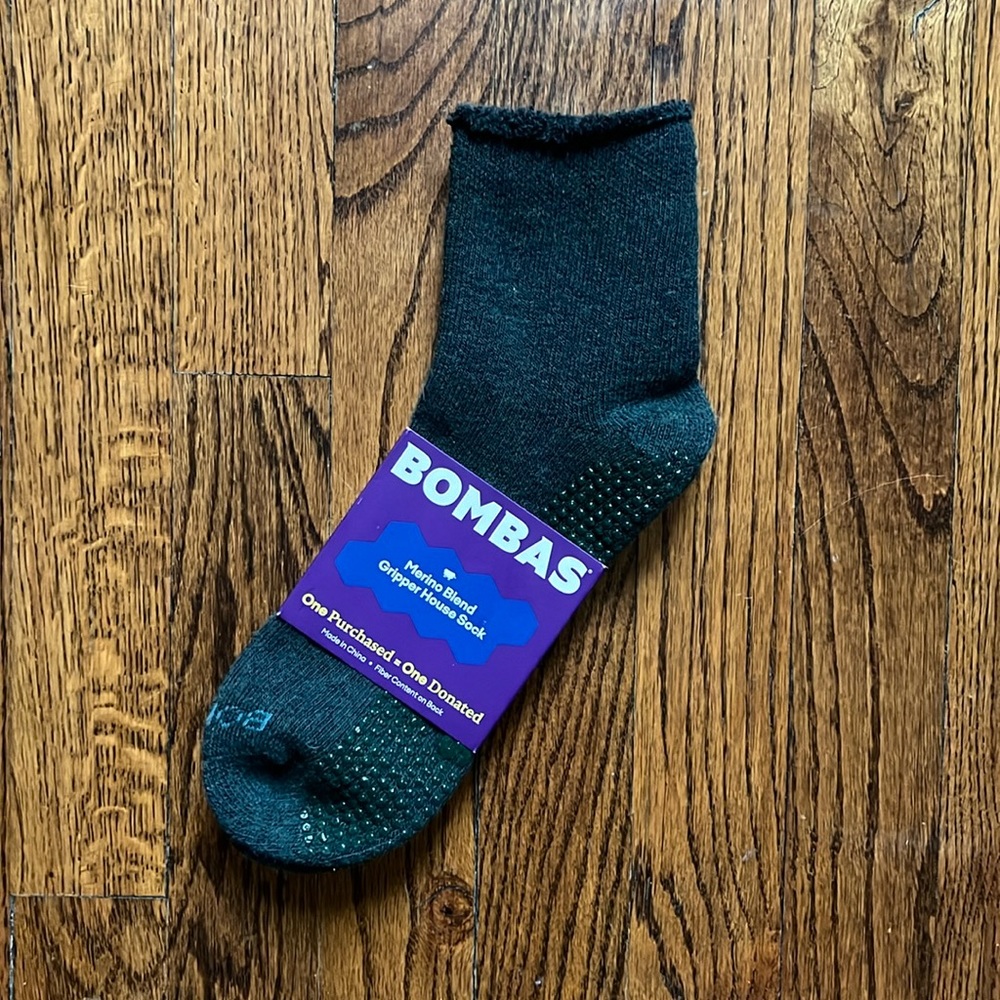 Bombas Dark Green Socks New with Tags. Size L.